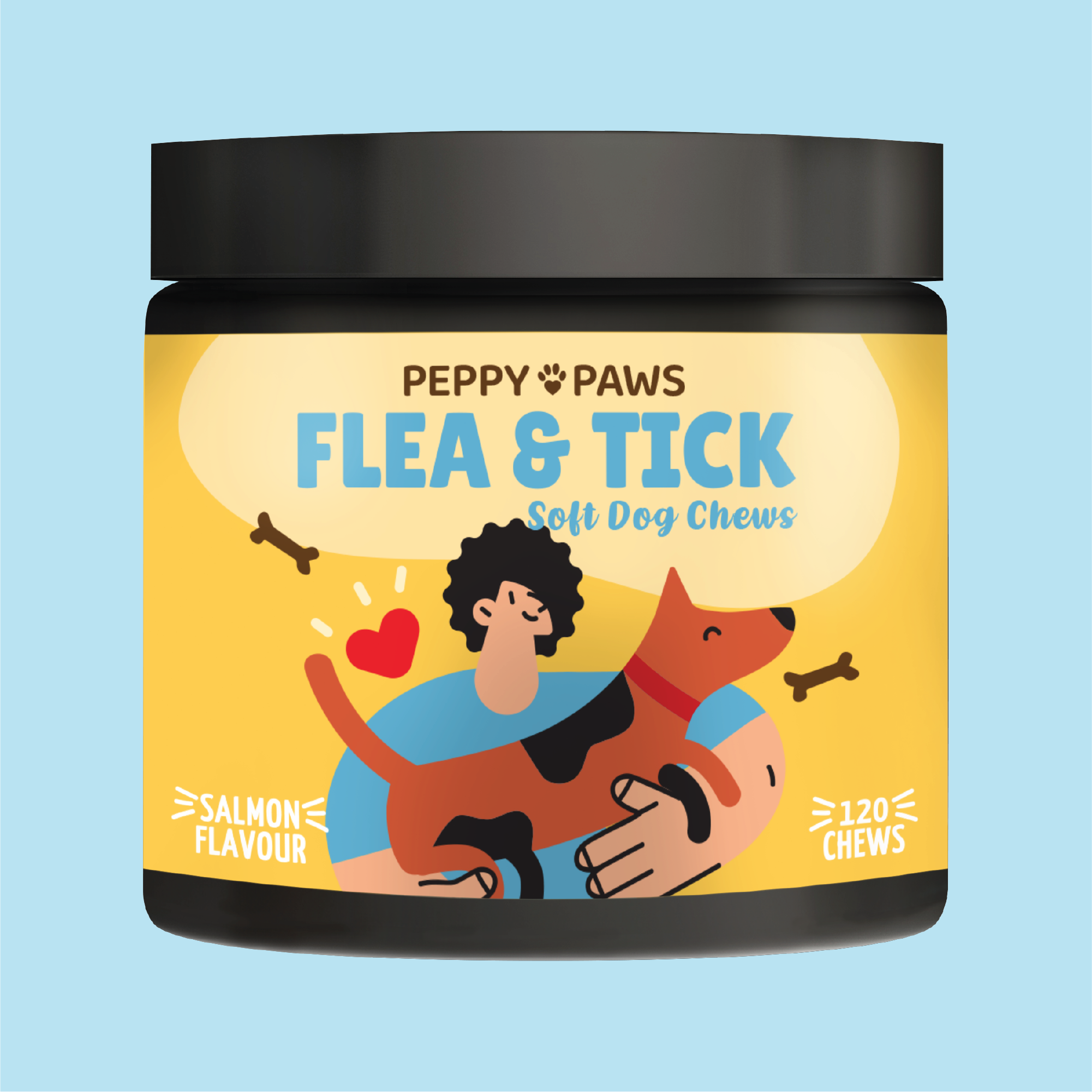 Peppy Paws Flea & Tick Soft Dog Chews (120 Chews)