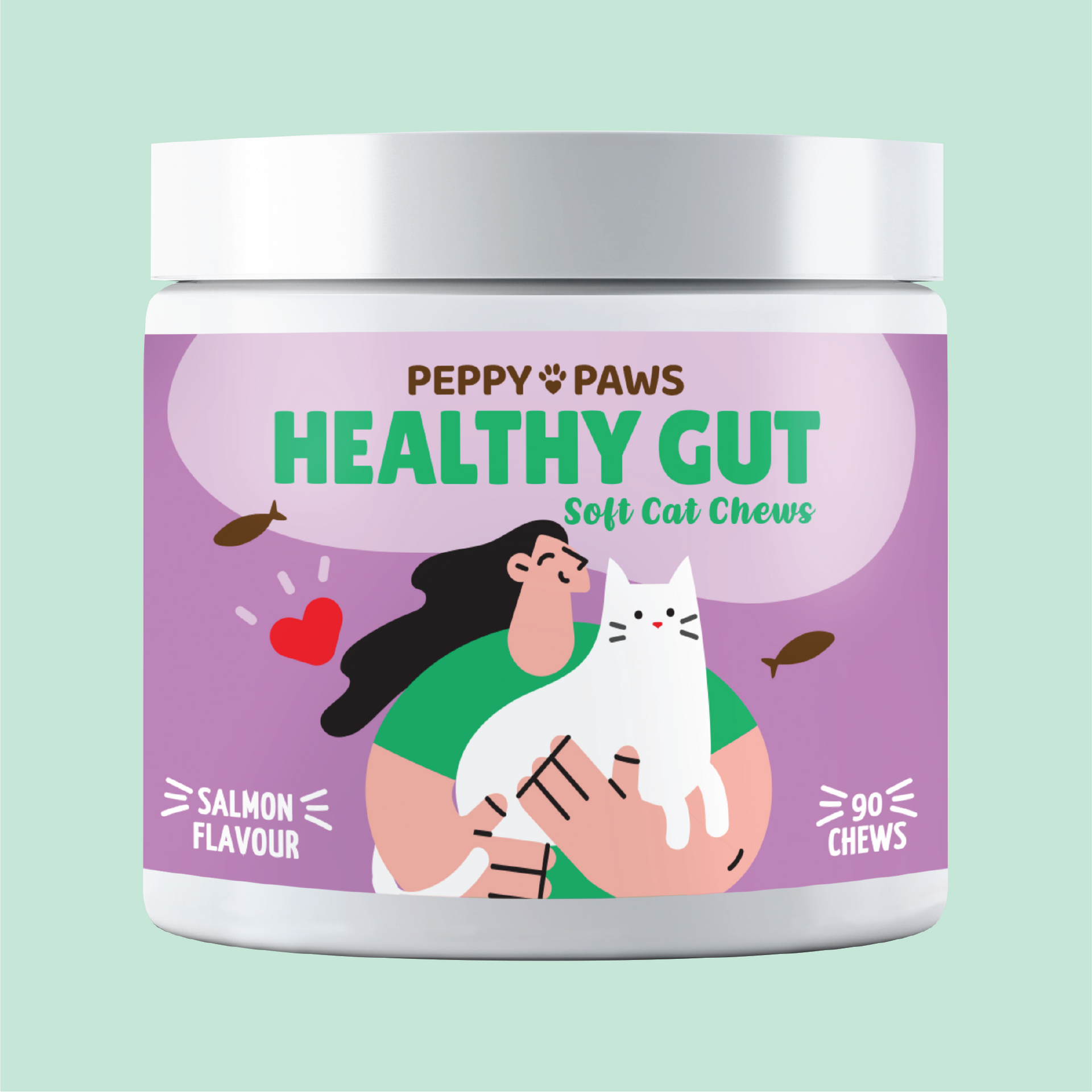 Peppy Paws Healthy Gut Soft Cats Chews (90 Chews)