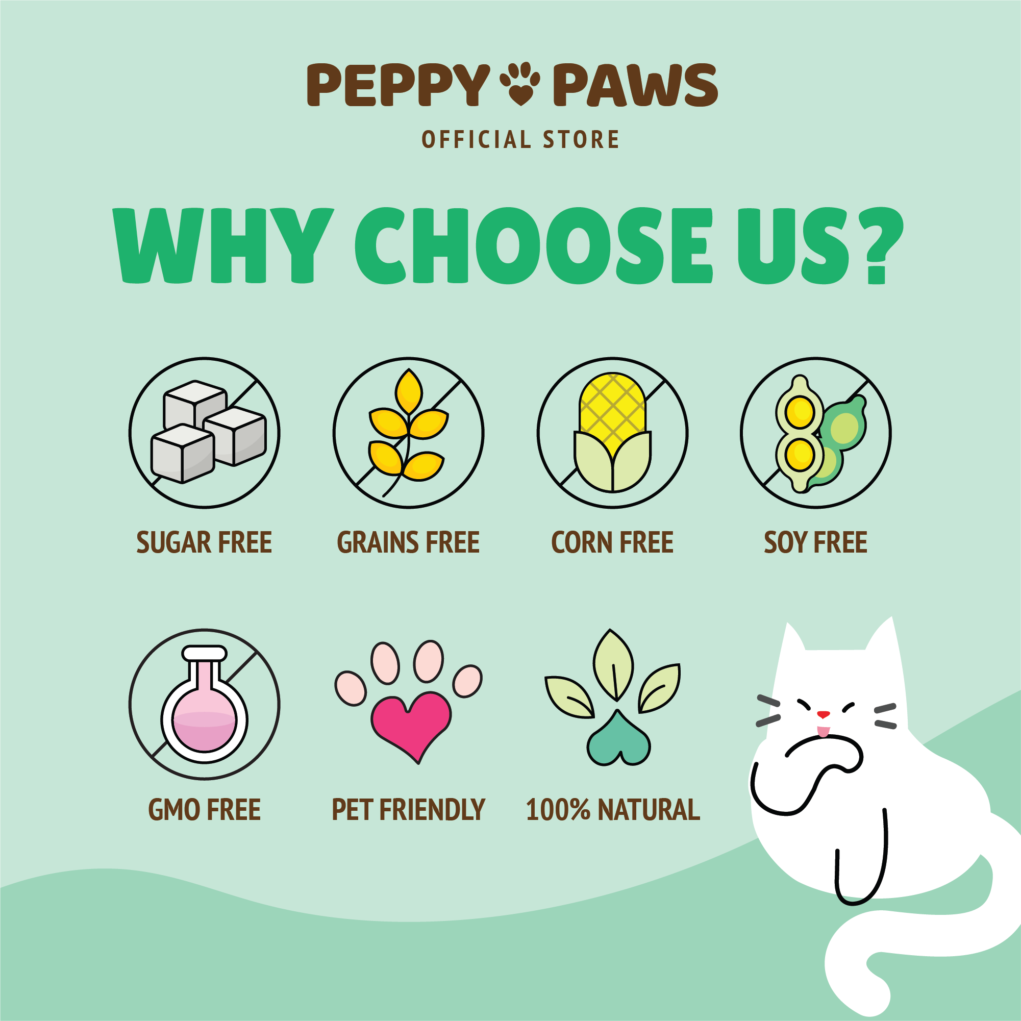 Peppy Paws Healthy Gut Soft Cats Chews (90 Chews)