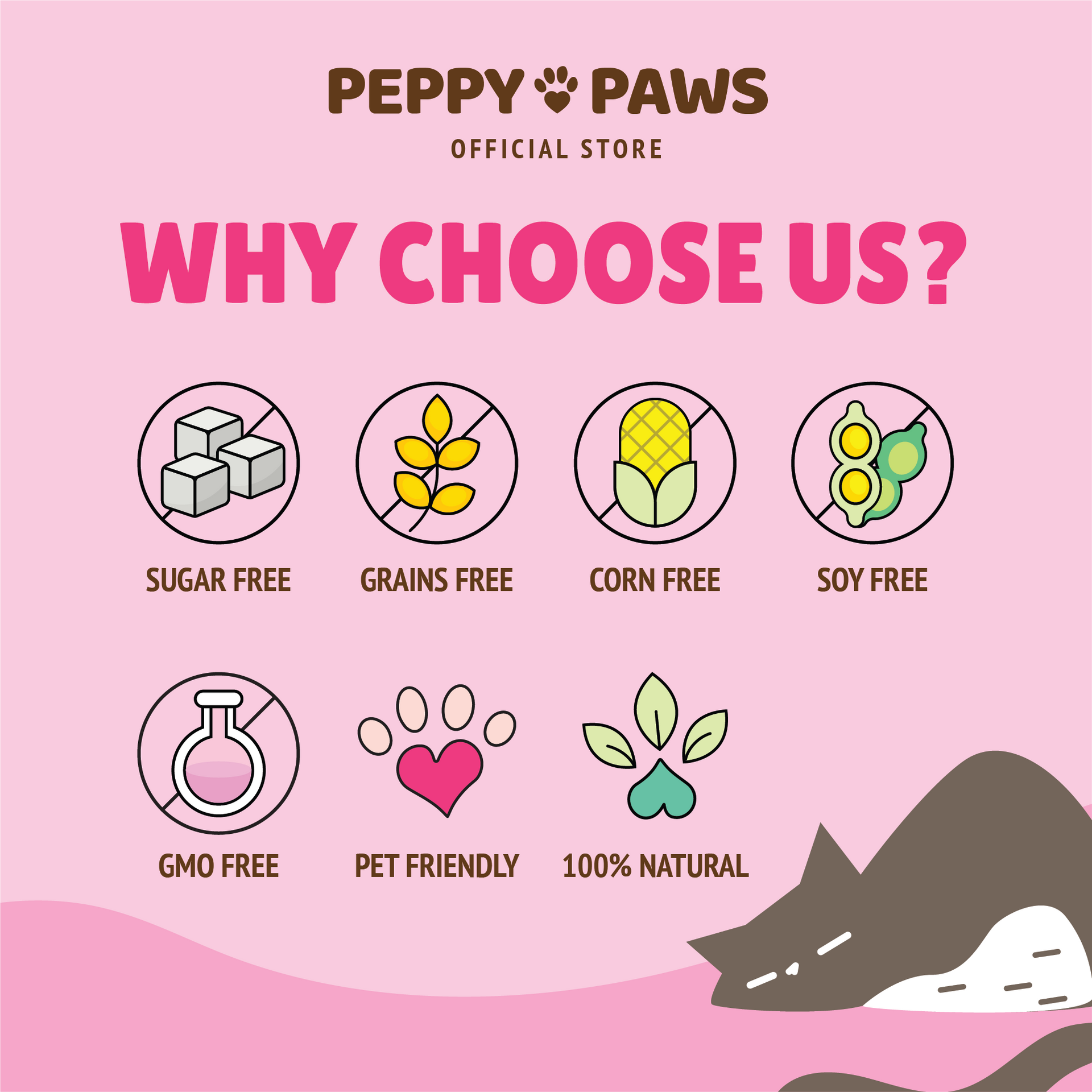 Peppy Paws Skin & Coat Soft Cat Chews (90 Chews)